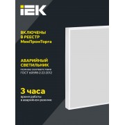 Панель светодиодная аварийная ДВО PRO 1201A 30/5000К IP54 595х595 опал БАП 3ч