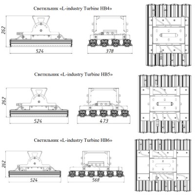 Светильник L-industry Turbine HB5 250/К15/5,0K/01/I7-25 IP66 Светильник L-industry Turbine HB5 250/К15/5,0K/01/I7-25 IP66