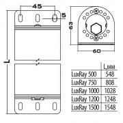 Промышленный светильник LuxRay 1000 17Вт CRI80 3000K КСС:C110