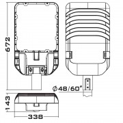 Уличный светильник LuxWay-M 190Вт CRI80 4000K КСС:WL2