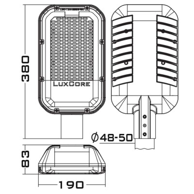 Уличный светильник LuxYard-S 50Вт CRI80 4000K КСС:WA Уличный светильник LuxYard-S 50Вт CRI80 4000K КСС:WA
