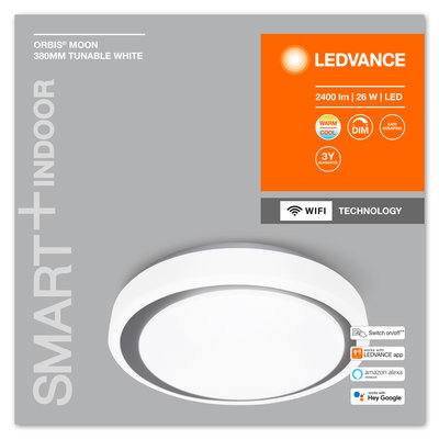 Светодиодный светильник Smart WiFi ORBIS MOON RD380 TW GR Светодиодный светильник Smart WiFi ORBIS MOON RD380 TW GR