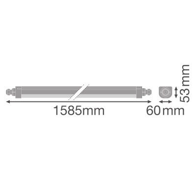 Светильник DP Comp TH 1500 V 62W 840 IP66 Светильник DP Comp TH 1500 V 62W 840 IP66