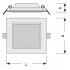 Даунлайт DL Slim SQUARE 210 18W 3000K WT Даунлайт DL Slim SQUARE 210 18W 3000K WT