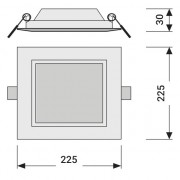 Даунлайт DL Slim SQUARE 210 18W 4000K WT