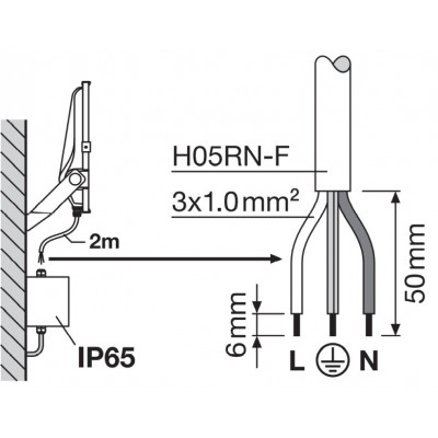Прожектор FL PRF Asym 45x140 50W 3000K BK Прожектор FL PRF Asym 45x140 50W 3000K BK