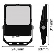 Прожектор FL PRF Asym 55x110 50W 4000K BK