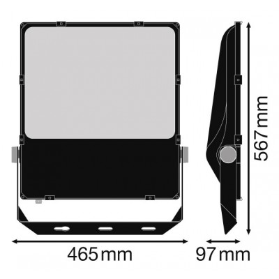 Прожектор FL PRF Asym 55x110 290W 3000K BK Прожектор FL PRF Asym 55x110 290W 3000K BK
