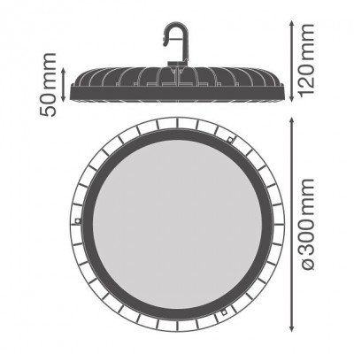 Светильник HB COMP V 225W 865 110DEG IP65 Светильник HB COMP V 225W 865 110DEG IP65