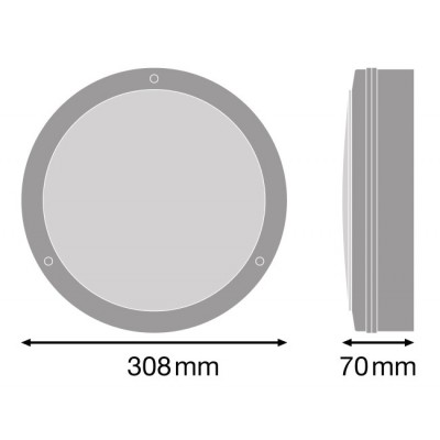 ЖКХ светильник SF BULKHEARD S 300 15W/3000K BK IP65 ЖКХ светильник SF BULKHEARD S 300 15W/3000K BK IP65